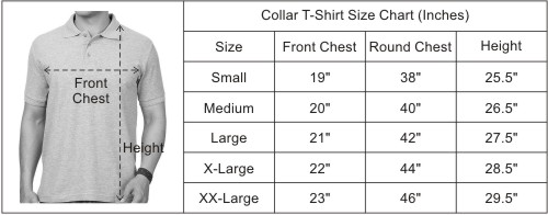Mens T Shirt Size Chart India