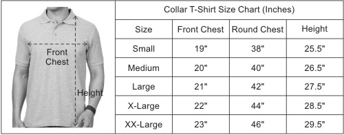 Mens Polo T Shirt Size Chart