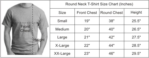 T Shirt Measurement Chart India