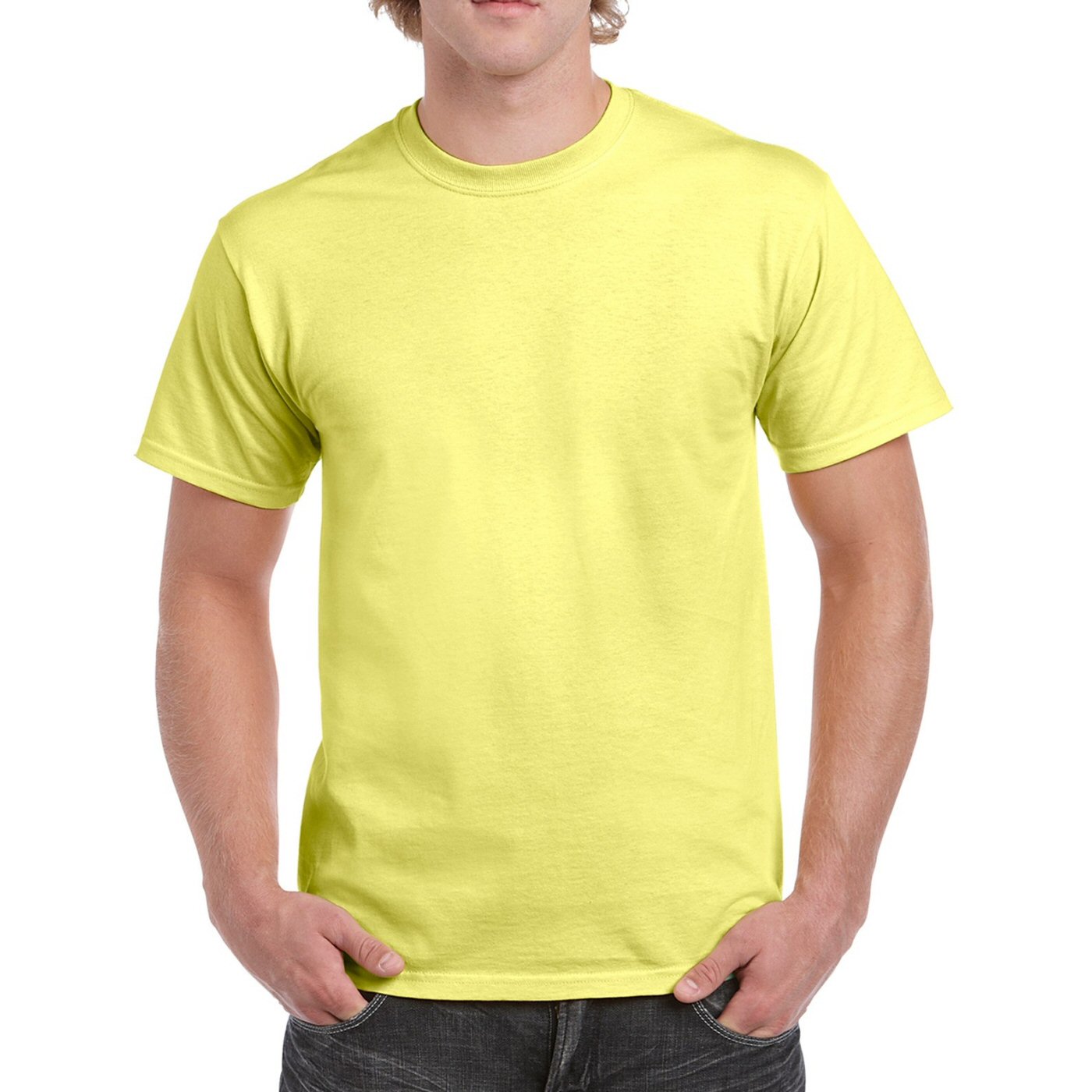 yellow plain tshirt