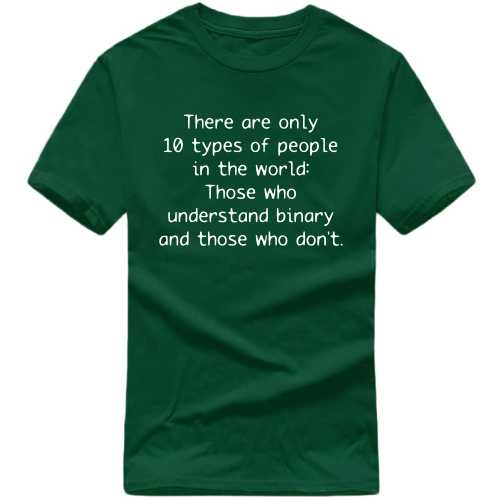 There Are Only 10 Types Of People In The World. Those Who Understand Binary And Those Who Don't Geeks Slogan T-shirts image