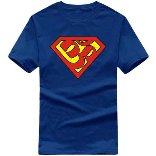 Om Superman India Patriotic Slogan  T-shirts image