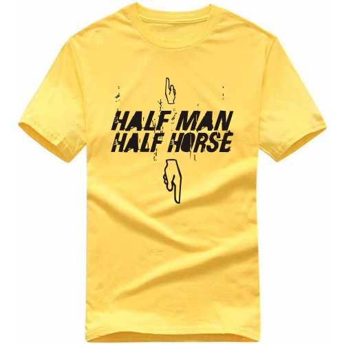 Half Man Half Horse Funny T-shirt India image