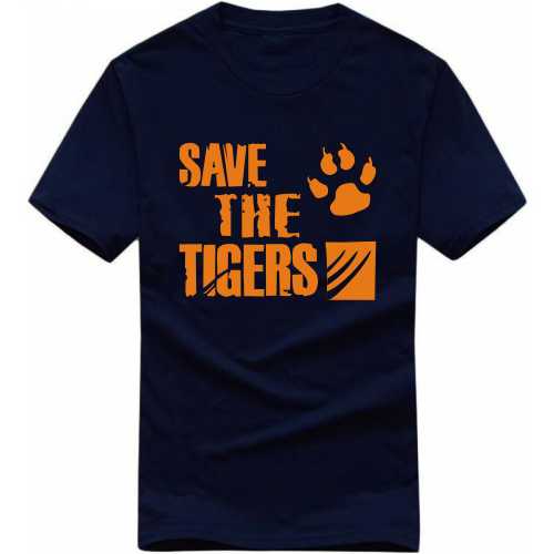 Save The Tiger Symbol Slogan T-shirts image