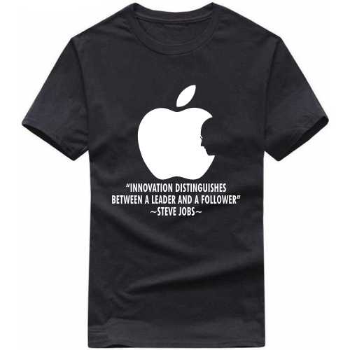 Innovation Distinguishes Between A Leader And A Follower Steve Jobs Daily Motivational Slogan T-shirts image