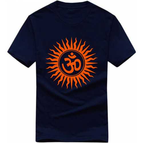 Fire Om India Patriotic Slogan  T-shirts image