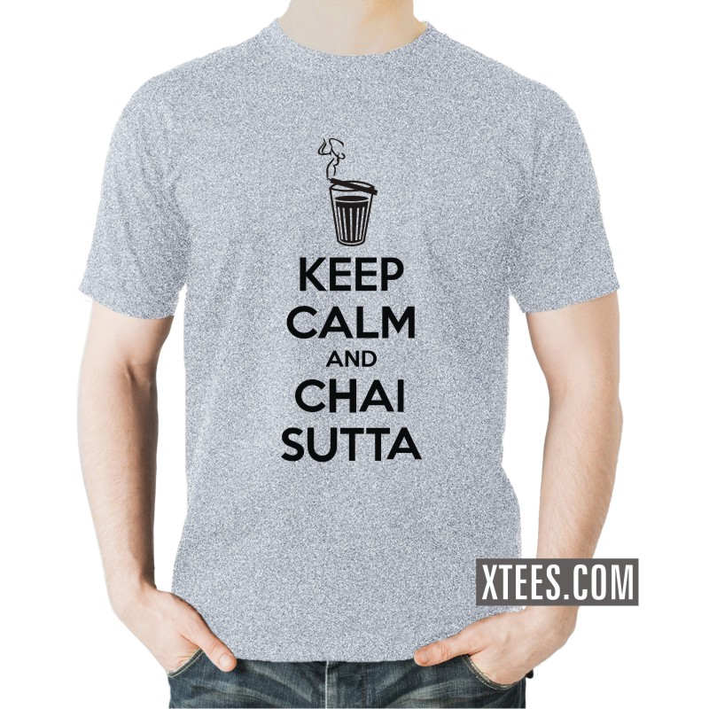 Buy Keep Calm And Chai Sutta Funny Slogan TShirts online India, Best