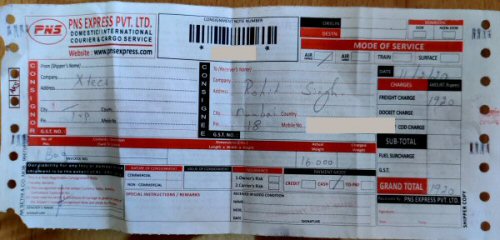 Shipping Air Way Bill Shipping Air Way Bill