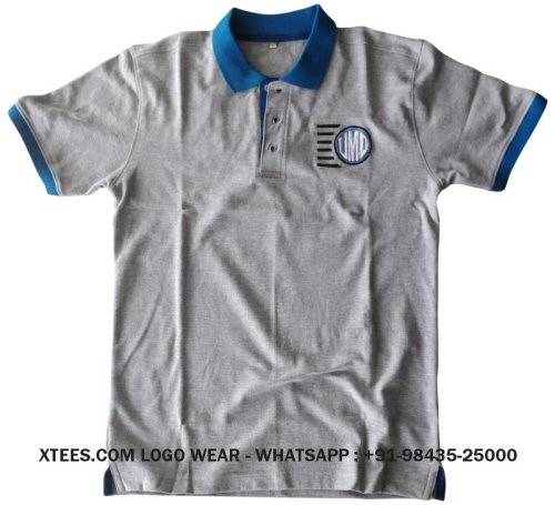 Custom logo embroidered round neck t-shirts Custom logo embroidered round neck t-shirts