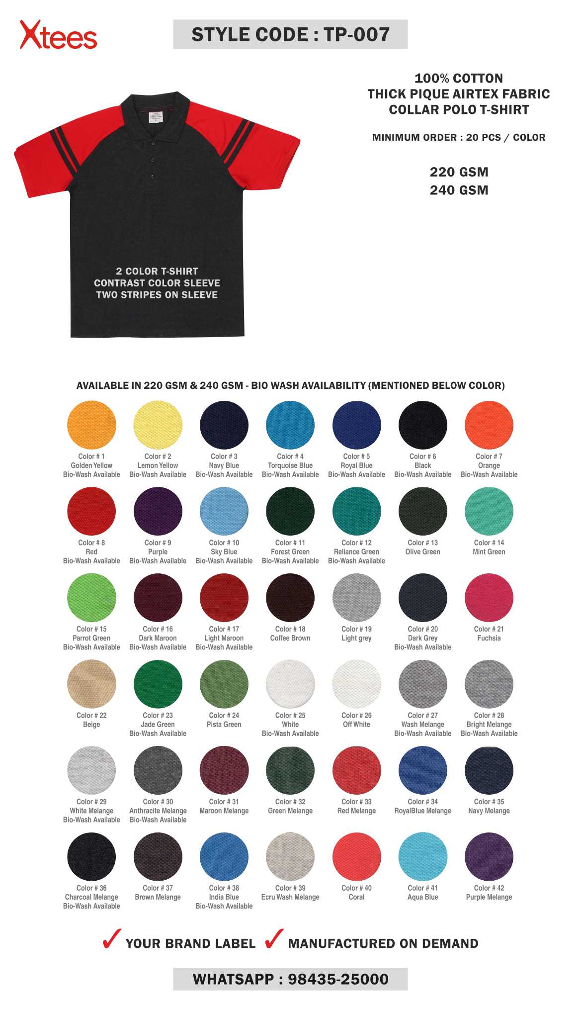 Bulk Plain Tshirts Wholesale Collar Polos, Round Neck & Sweat Shirts