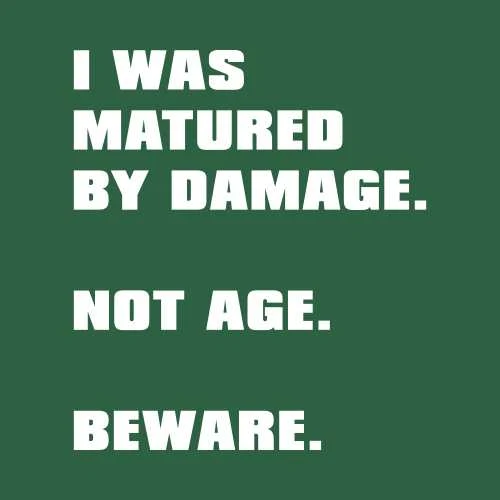 I Was Matured By Damage Not Age Beware T-Shirt