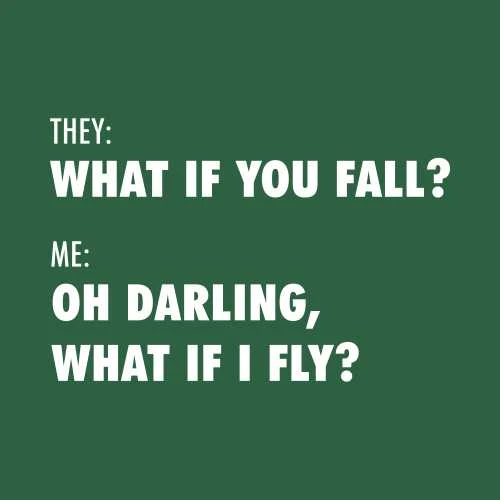 They What If You Fall Me Oh Darling What If I Fly T-Shirt