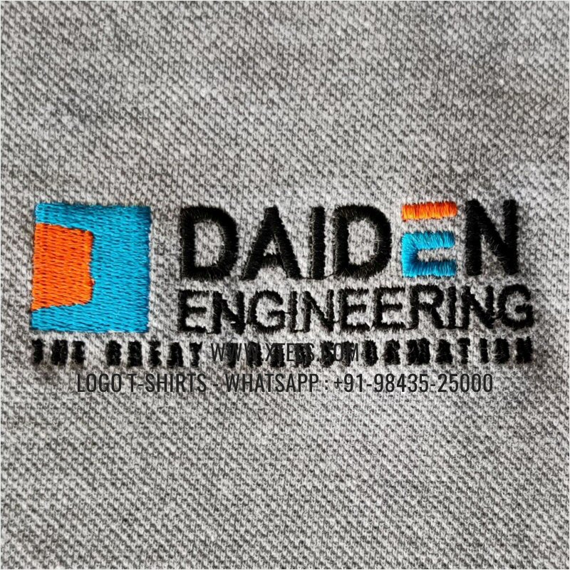 Corporate Uniform T-Shirt | Solid Color Collar Polo T-Shirt | 100% Cotton | 280 GSM Thick Pique 2 Ply Fabric | Grey Melange | Logo Embroidery