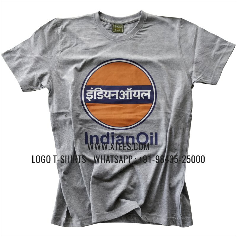 Uniform T-Shirt | Solid Color Round Neck T-Shirt | 100% Cotton | 180 GSM Fine Fabric | Grey Melange | Design Rubber Print
