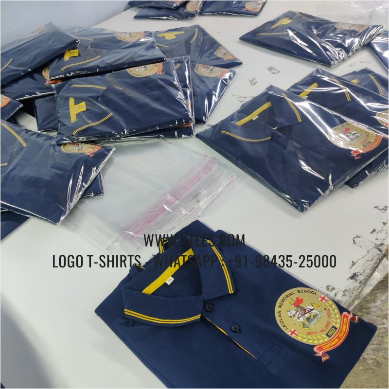 Alumni Reunion T-Shirt | Tipping Collar Cuff Collar Polo T-Shirt | 100% Cotton | 240 GSM Thick Pique Airtex Fabric | Navy | Bright Yellow | Logo High Res Digital Print | Embroidery
