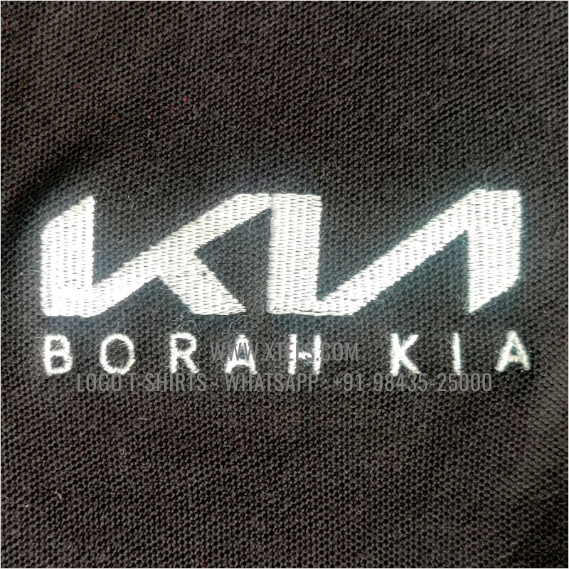 Uniform T-Shirt | Solid Color Collar Polo T-Shirt | 100% Cotton | 280 GSM Thick 2 Ply Fabric | Black | Logo Embroidery