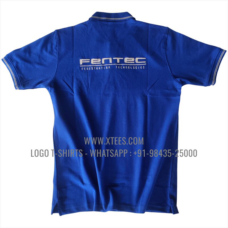 Uniform T-Shirt | Tipping Collar Cuff Collar Polo T-Shirt | 240 GSM Thick Pique Airtex Fabric | Royal Blue | White | Logo Embroidery