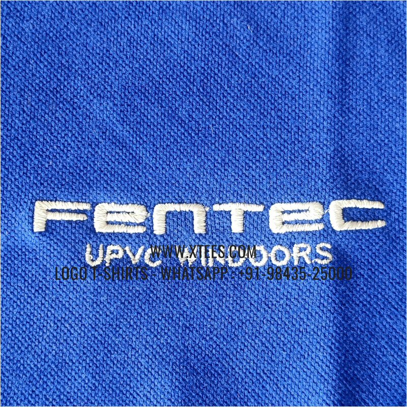 Uniform T-Shirt | Tipping Collar Cuff Collar Polo T-Shirt | 240 GSM Thick Pique Airtex Fabric | Royal Blue | White | Logo Embroidery