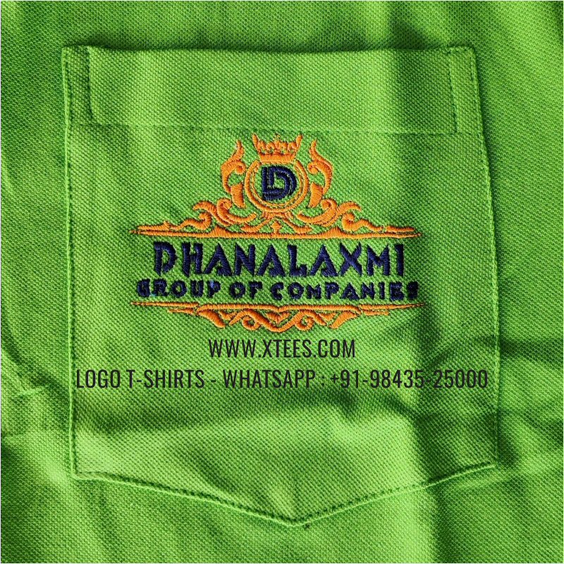 Uniform T-Shirt | Two Color Collar Polo T-Shirt with Pocket| 240 GSM Thick Pique Airtex Fabric | Paarrot Green | Royal Blue | Logo Embroidery