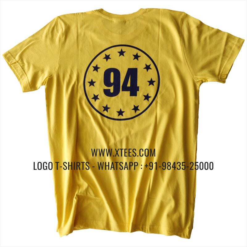 Alumni Reunion T-Shirt | Round Neck T-Shirt | 100% Cotton | 180 GSM Fine Fabric | Yellow | Design Rubber Print