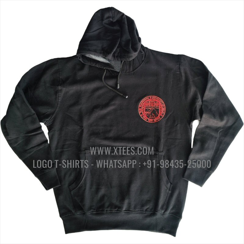 Alumni Reunion Hoodie | Hoodie | 100% Cotton | 300 GSM Fleece Fabric | Black | Logo Embroidery