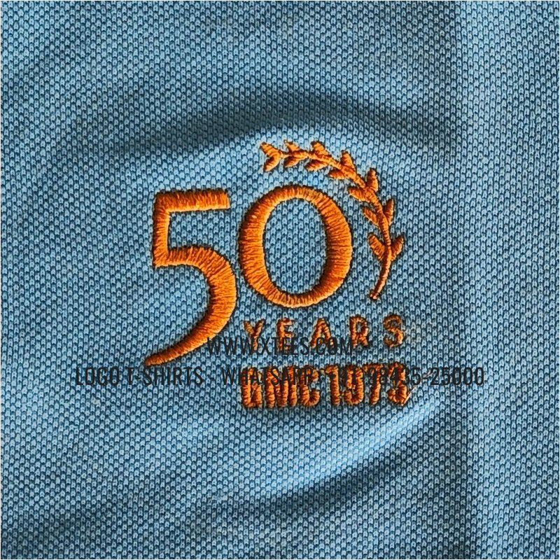 Alumni Reunion T-Shirt | Collar Polo T-Shirt | 100% Cotton | 240 GSM Thick Pique Airtex Fabric | Sky Blue | Logo Embroidery