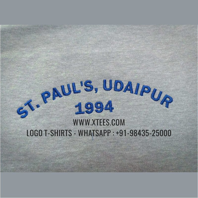 Alumni Reunion T-Shirt | Collar Polo T-Shirt | 100% Cotton | 240 GSM Thick Pique Airtex Fabric | Grey Melange | Logo Embroidery