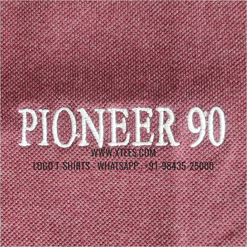 Alumni Reunion T-Shirt | Tipping Collar Polo T-Shirt | 100% Cotton | 240 GSM Thick Pique Airtex Fabric | Maroon Melange | Logo Embroidery