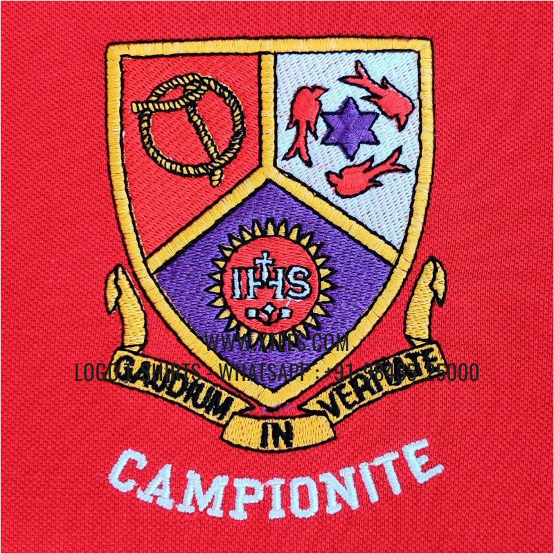 Alumni Reunion T-Shirt | Tipping Collar Polo T-Shirt | 100% Cotton | 240 GSM Thick Pique Airtex Fabric | Red | Logo Embroidery