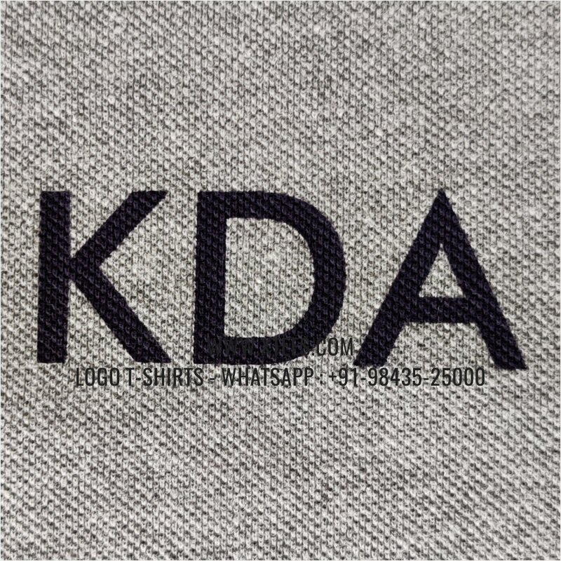 Alumni Reunion T-Shirt | Collar Polo T-Shirt | 100% Cotton | 240 GSM Thick Pique Airtex Fabric | Grey Melange | Logo Hi Res Digital Print