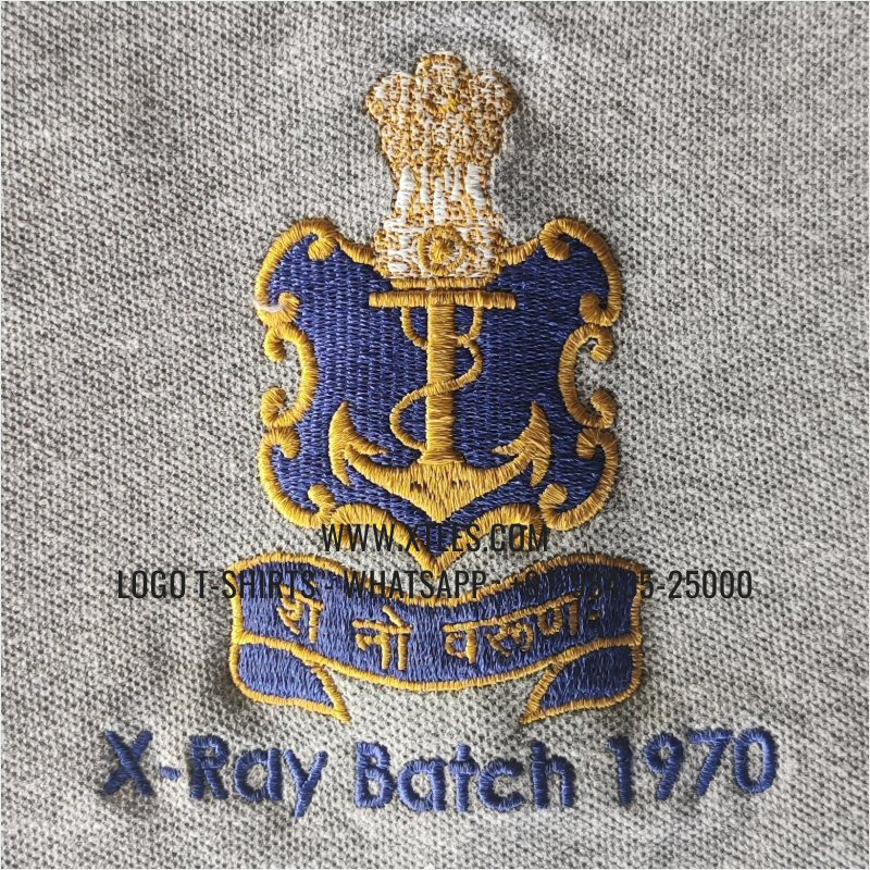Alumni Reunion T-Shirt | Collar Polo T-Shirt | 100% Cotton | 280 GSM Thick Pique 2 Ply Fabric | Grey Melange | Logo Embroidery