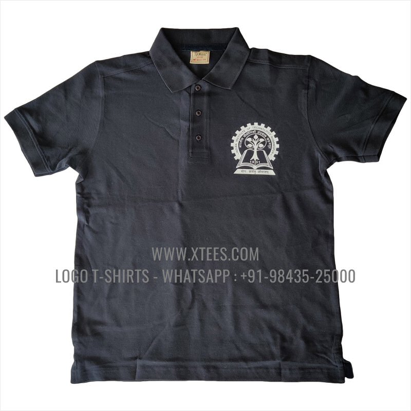 Alumni Reunion T-Shirt | Collar Polo T-Shirt | 100% Cotton | 240 GSM Thick Pique Airtex Fabric | Navy | Rubber Print