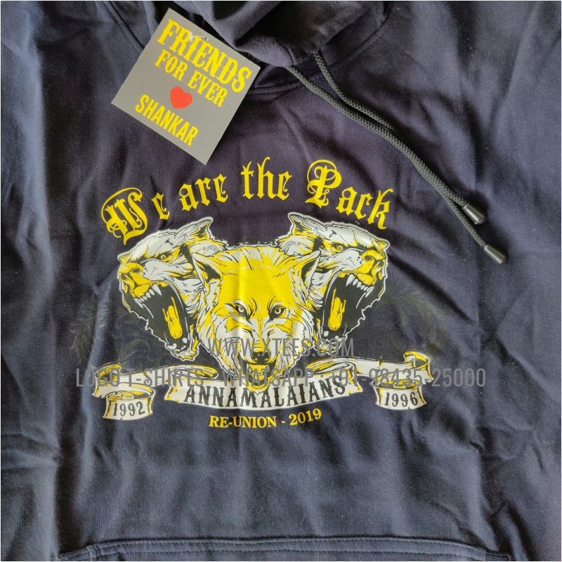 Alumni Reunion Hoodie | Hoodie | 100% Cotton | 300 GSM Fleece Fabric | Navy | Logo Embroidery