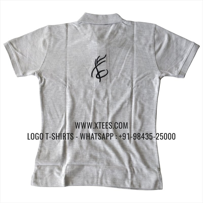Alumni Reunion T-Shirt | Collar Polo T-Shirt | 100% Cotton | 240 GSM Thick Pique Airtex Fabric | Grey Melange | Logo Embroidery