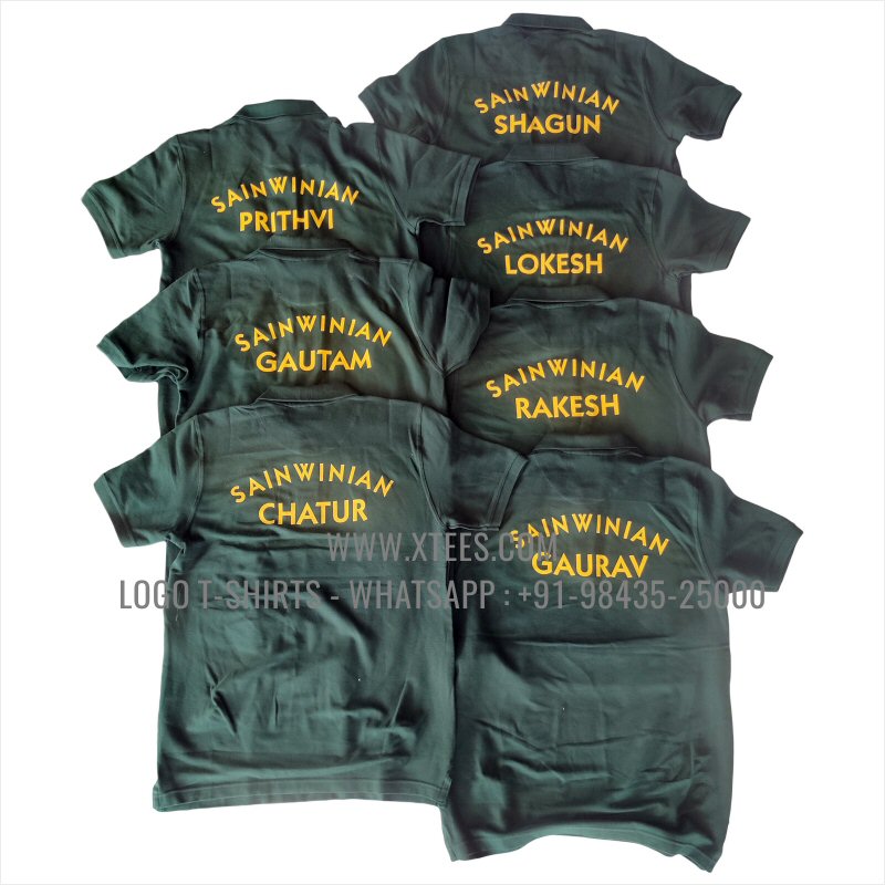 Alumni Reunion T-Shirt | Collar Polo T-Shirt | 100% Cotton | 240 GSM Thick Pique Airtex Fabric | Forest Green | Logo Embroidery