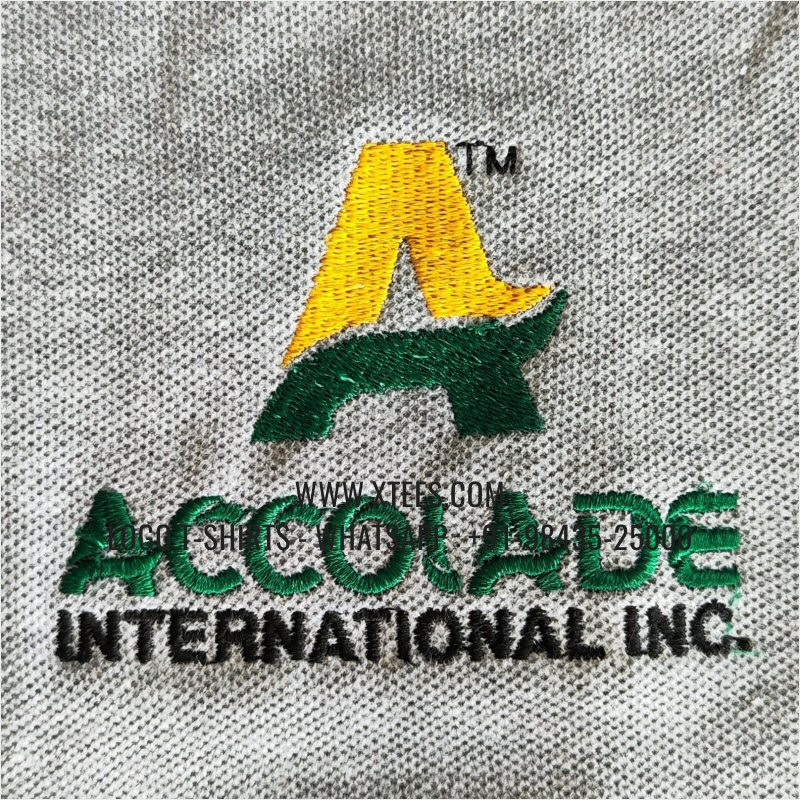 Corporate T-Shirt | Solid Color Collar Polo T-Shirt | 100% Cotton | 280 GSM Thick Pique 2 Ply Fabric | Grey Melange | Logo Embroidery