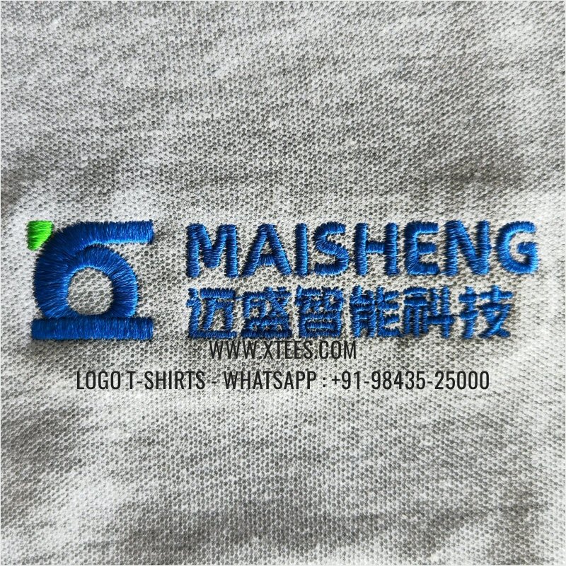 Corporate T-Shirt | Solid Color Collar Polo T-Shirt | 100% Cotton | 240 GSM Thick Pique Airtex Fabri | Grey Melange | Logo Embroidery