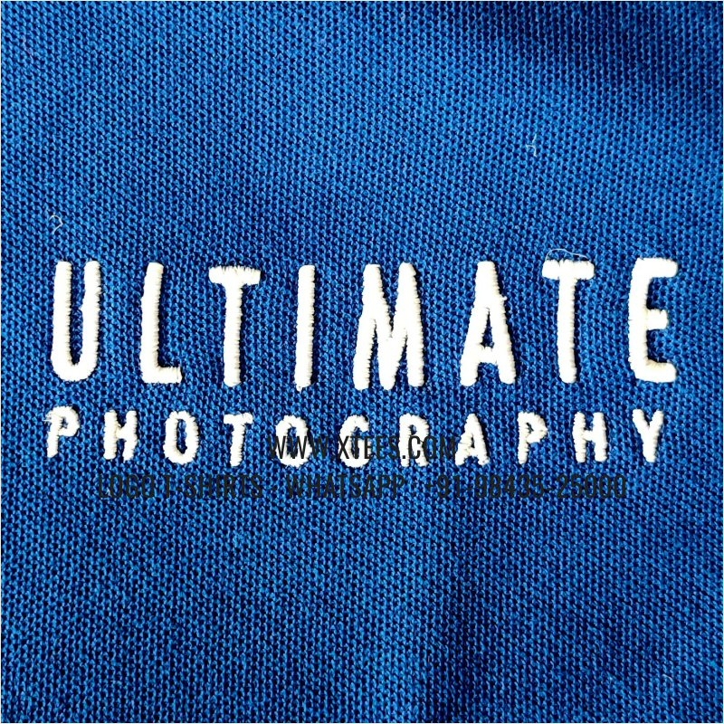 Event Photographers Uniform T-Shirt | Collar Polo T-Shirt | 100% Cotton | 240 GSM Thick Pique Airtex Fabric | Royal Blue | Logo Embroidery