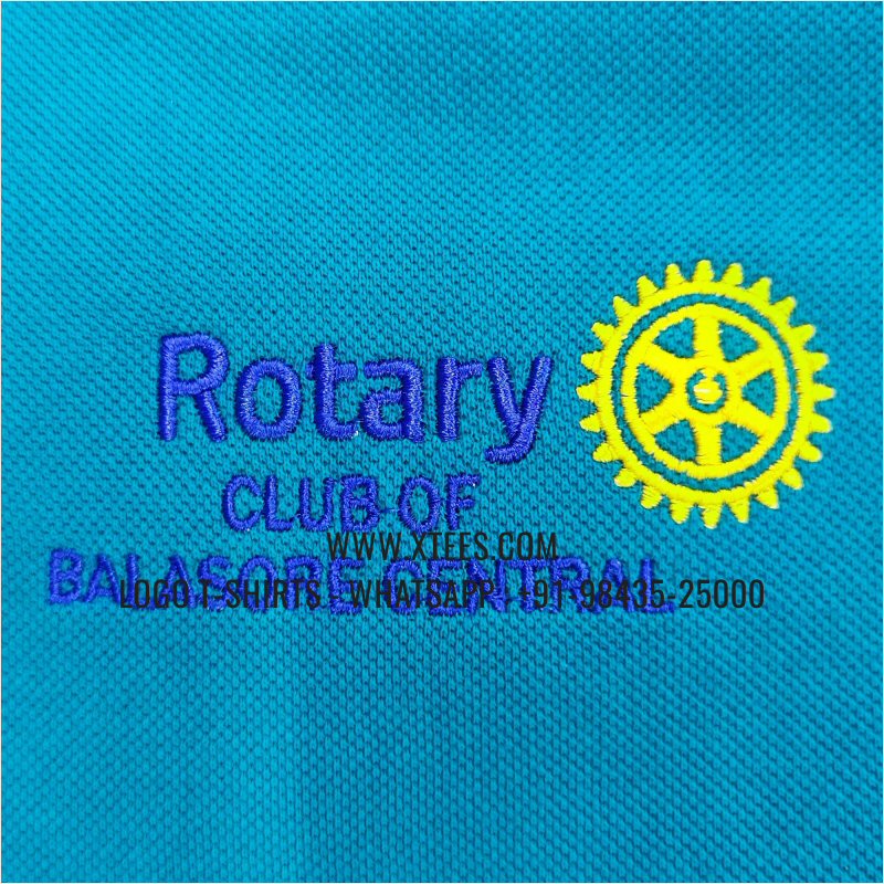 Rotary Club T-Shirt | Collar Polo T-Shirt | 100% Cotton | 240 GSM Thick Pique Airtex Fabric | Reliance Green | Logo Embroidery