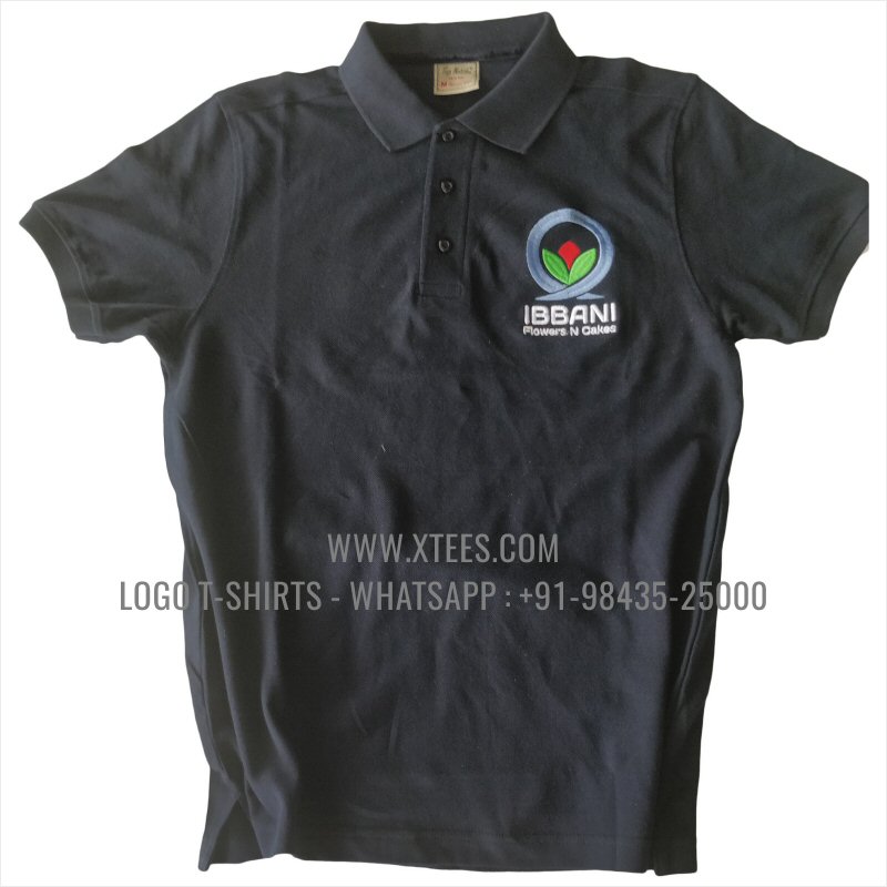 Flower Delivery Uniform T-Shirt | Collar Polo T-Shirt | 100% Cotton | 240 GSM Thick Pique Airtex Fabric | Grey Melange | Logo Embroidery