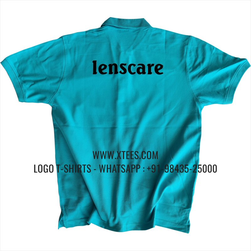Logo Printed Collar Polo T-Shirt | 100% Cotton | 240 GSM Thick Pique Airtex Fabric | Mint | Screen Print