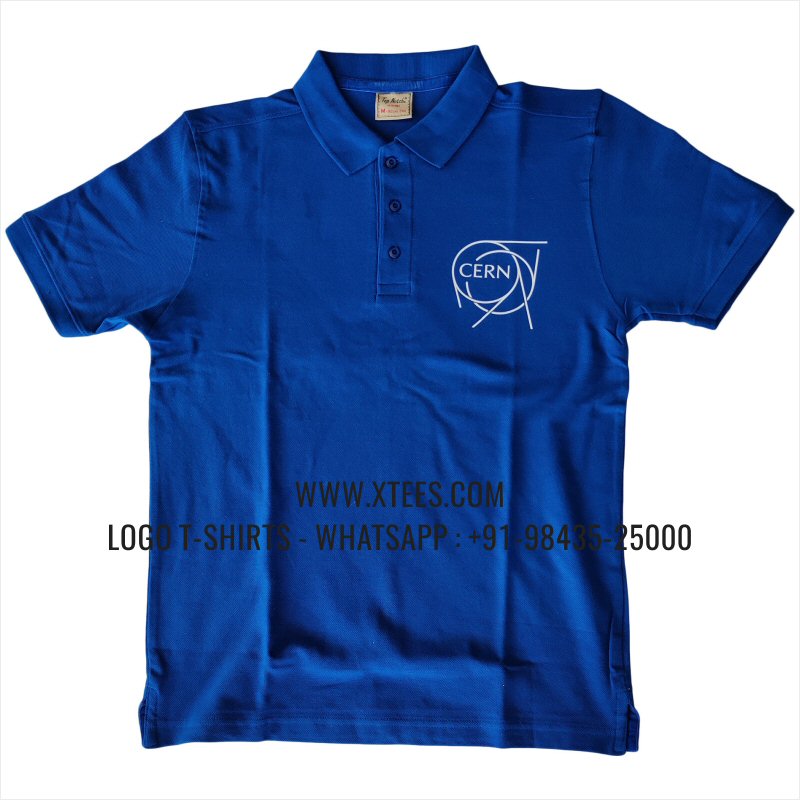 Logo Printed Collar Polo T-Shirt | 100% Cotton | 240 GSM Thick Pique Airtex Fabric | Royal Blue | Screen Print