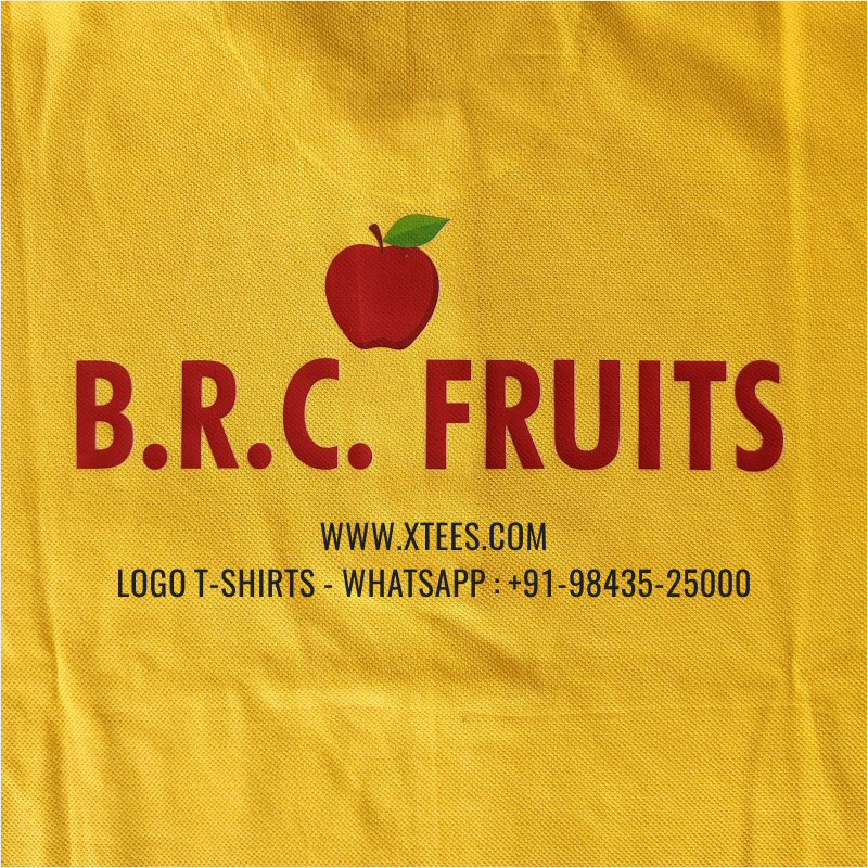 Logo Printed Collar Polo T-Shirt | 100% Cotton | 240 GSM Thick Pique Airtex Fabric | New Yellow | Screen Print