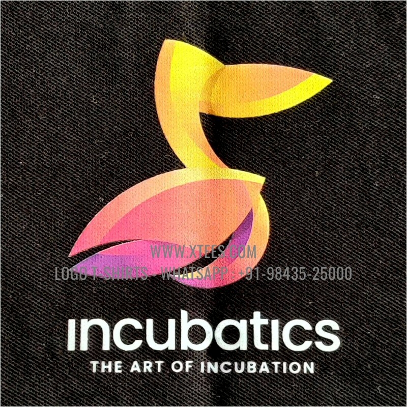 Logo Printed Collar Polo T-Shirt | 100% Cotton | 240 GSM Thick Pique Airtex Fabric | Black | High Res Digital Print