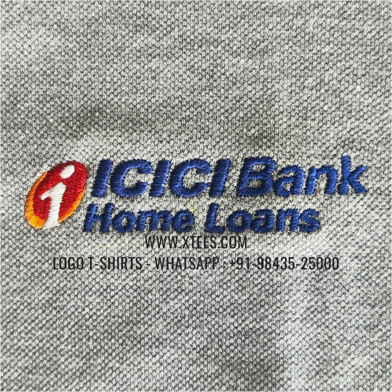 Logo Embroidery Collar Polo T-Shirt | 100% Cotton | 240 GSM Thick Pique Airtex Fabric | Grey Melange