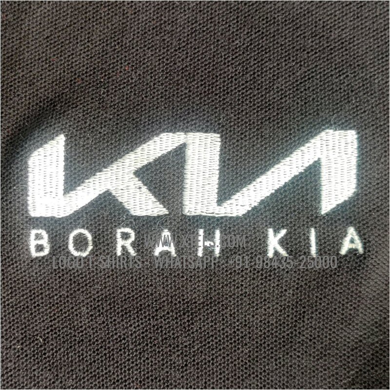 Logo Embroidery Collar Polo T-Shirt | 100% Cotton | 280 GSM Thick Pique 2 Ply Fabric | Black