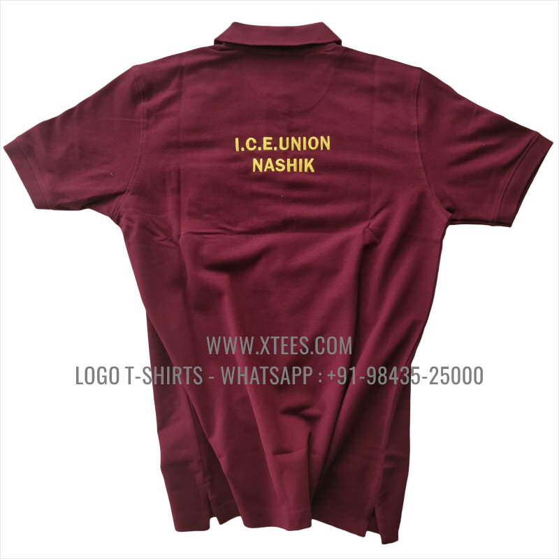 Logo Embroidery Collar Polo T-Shirt | 100% Cotton | 240 GSM Thick Pique Airtex Fabric | Maroon