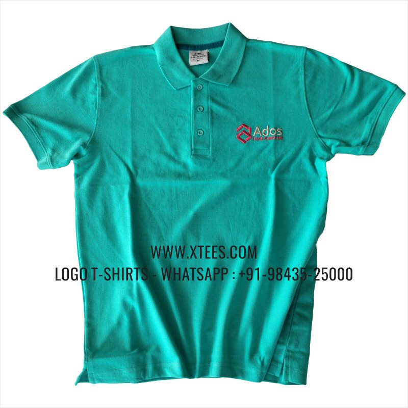 Logo Embroidery Collar Polo T-Shirt | 100% Cotton | 240 GSM Thick Pique Airtex Fabric | Mint