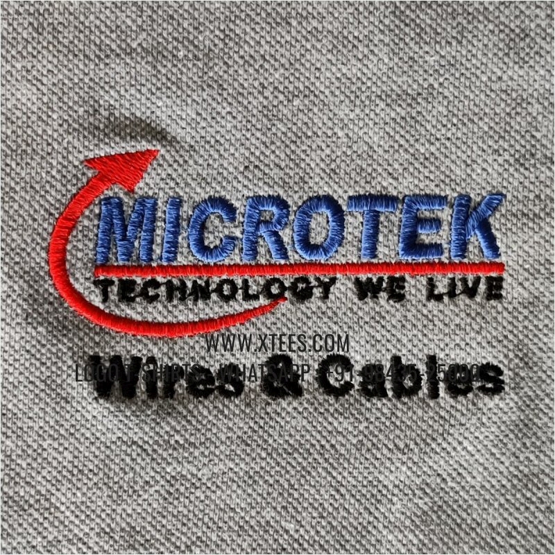 Logo Embroidery Collar Polo T-Shirt | 100% Cotton | 240 GSM Thick Pique Airtex Fabric | Grey Melange