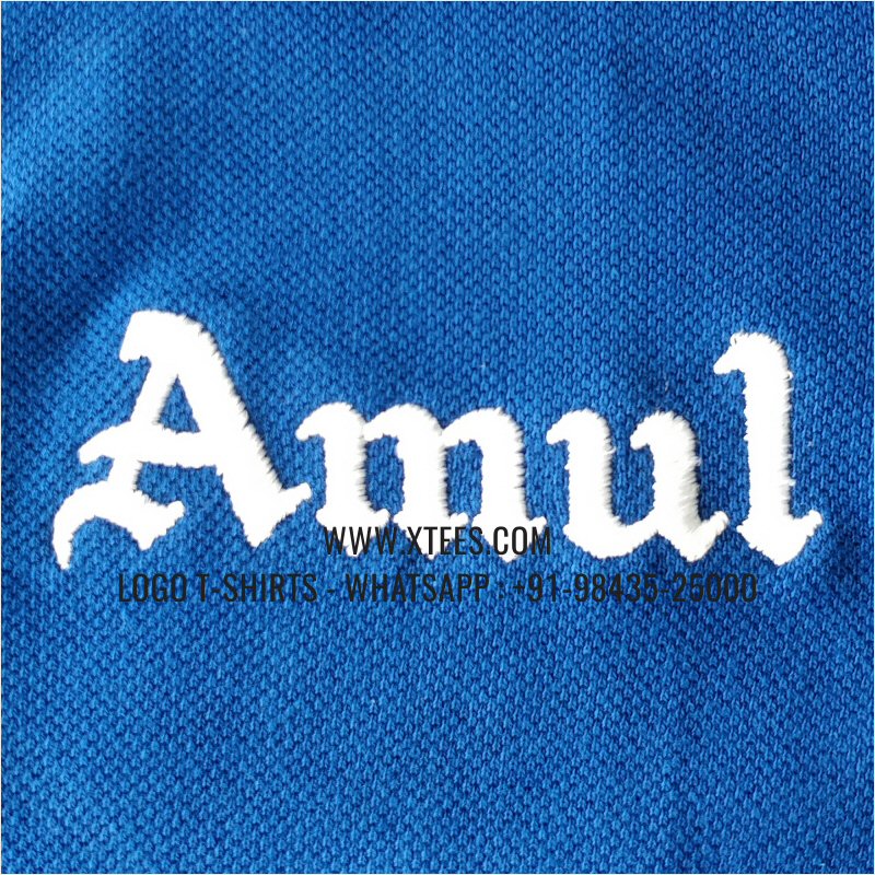 Logo Embroidery Collar Polo T-Shirt | 100% Cotton | 240 GSM Thick Pique Airtex Fabric | Royal Blue